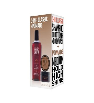 American Crew Holiday Duo Set 3-in-1 Classic Shampoo + Pomade