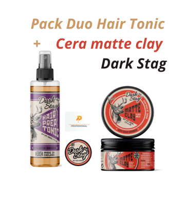 Pack Dark Stag Hair pre Tonic + Cera Matte Clay