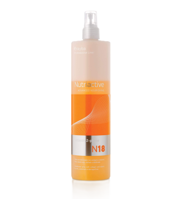 Spray acondicionador sin aclarado, con colágeno y elastina N18 Collastin 2Phase 500 ml. Erayba Cosmetics
