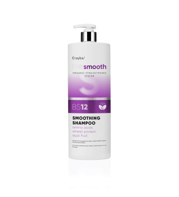Champú anti encrespado efecto alisado, con aminoácidos e ingredientes activos BS12 Champu Smoothing Vegano 1000 ml. Erayba