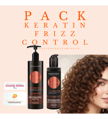 Pack Keratin Frizz antiencrespamiento de Champú + Aceite de secado Essentiel