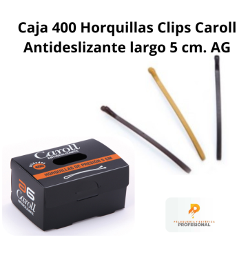 Horquilla Clips Caroll Antideslizante largo 5 cm. caja 400 und. AG