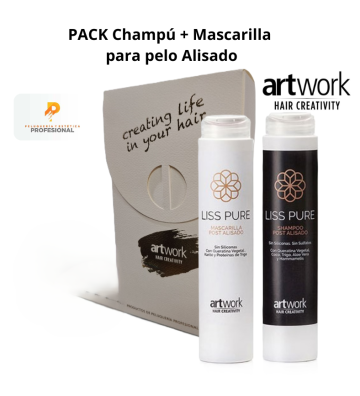 Pack Dúo Liss Pure Champú + Mascarilla para pelo alisado Artwork