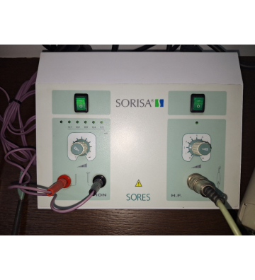 Aparato de electroterapia profesional Sores, de segunda mano en perfecto estado de funcionamiento. Sorisa
