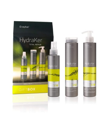 Pack Tratamiento intenso de keratina y aceite de argán, hidratación absoluta HydraKer Gift Box Erayba