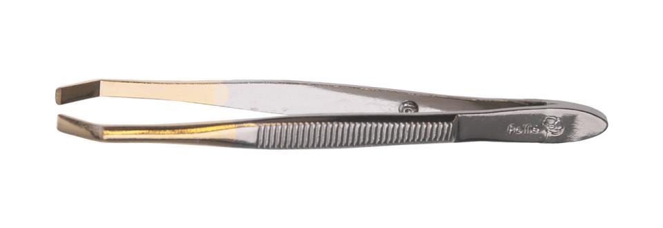 PINZA DEPILAR  POLLIE  8 CM PUNTA DORADA TESTA