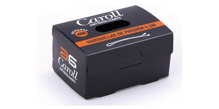 TARRINA 400 CLIPS CAROLL ANTIDESLIZANTE NEGRO