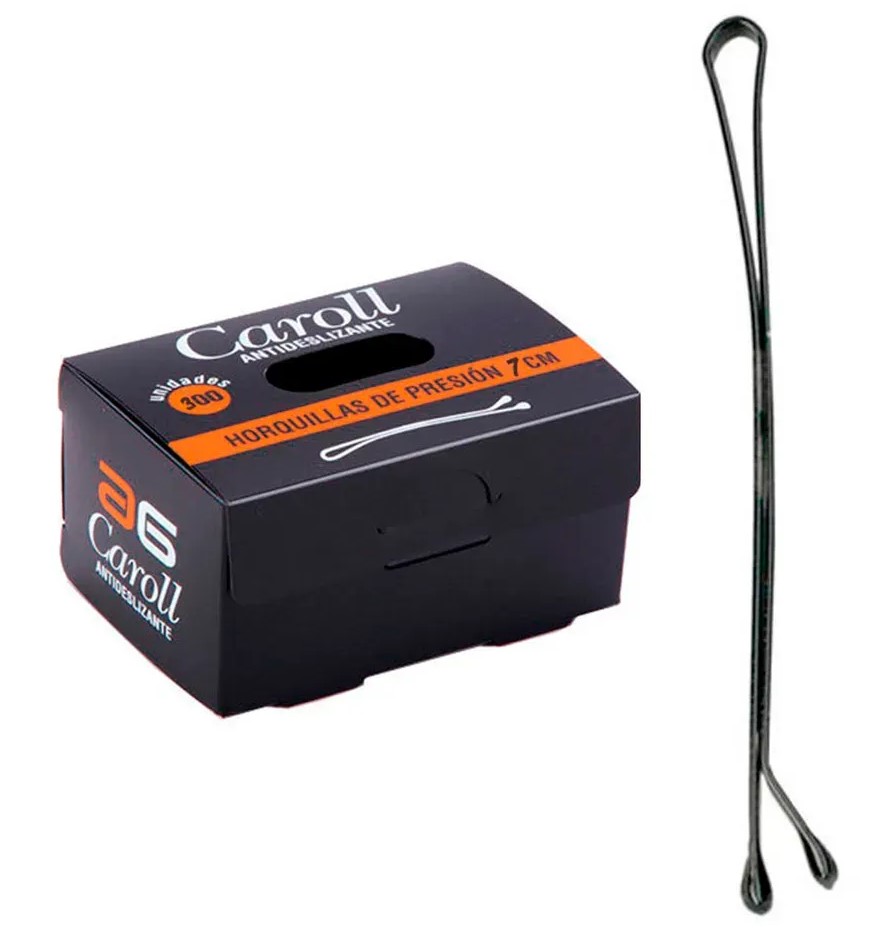 TARRINA DE 300 CLIPS CAROLL SUPER LARGO CASTAÑO